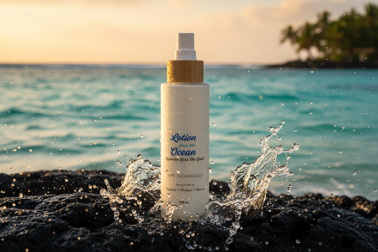 Lotion from the Ocean - Close-up Hero Shot